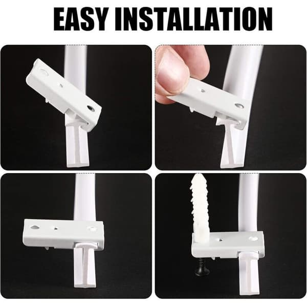 5M Vikbar PVC+Stål Gardinskena