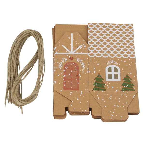 Husformad presentförpackning, 50 stycken - Julkalender fyllningsbox - Jul liten presentförpackning