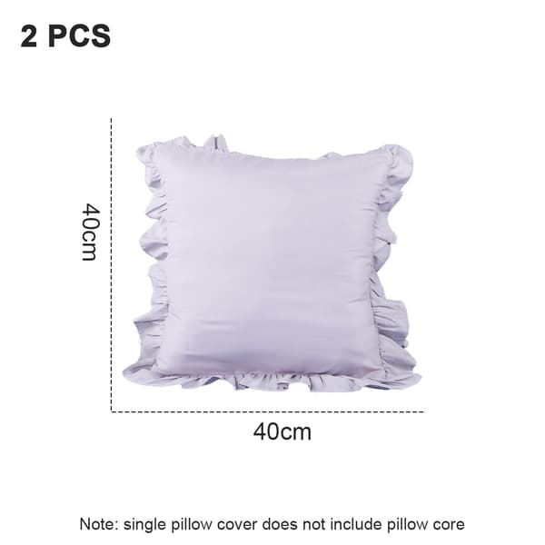 2-pack örngott för sovrum soffa enfärgat plisserat spets mångsidigt örngott