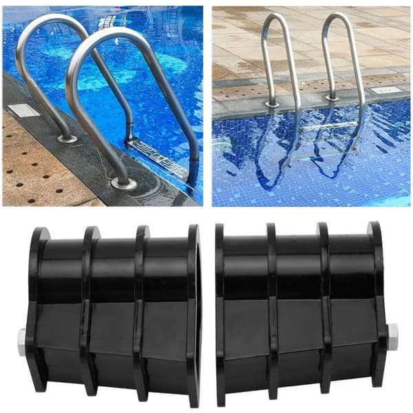 2 st inbyggda poolstegöglor i plast, poolräckesskydd