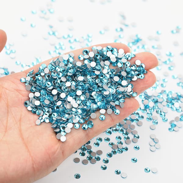 Flat Backs Rhinestones Nail Arts, lyseblå