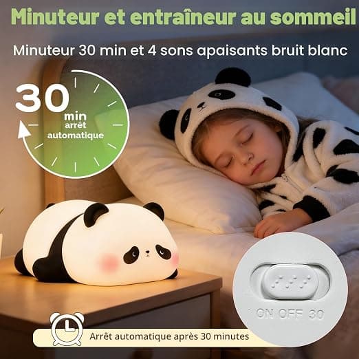 Sød Panda Natlampe, Fødevaregodkendt Sengelampe