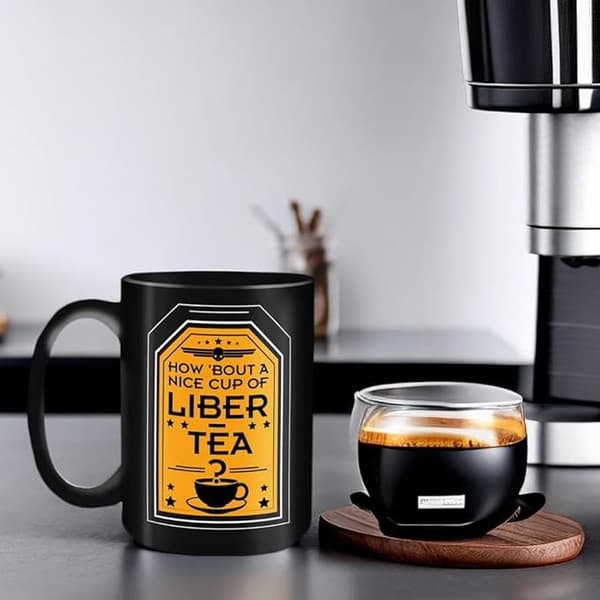 Keramisk mugg för Helldivers 2, 33 cl Liber-Tea kopp, tål diskmaskin, tål mikrovågsugn, lämplig för te, kaffe och drycker A