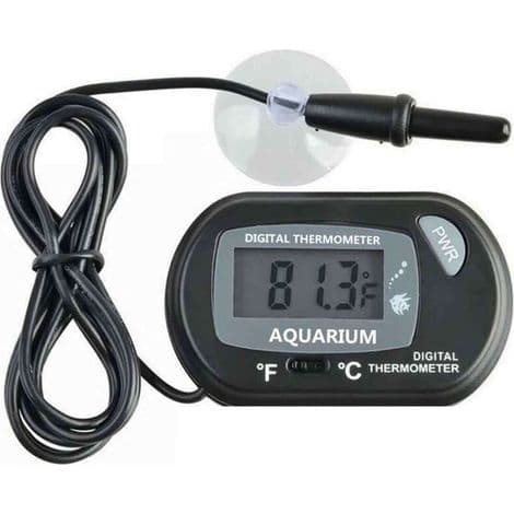 LCD Akvarietermometer Sugekopp Nedsenkbar Probe