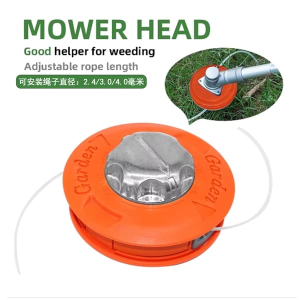 Universalt trimmhode, automatisk mating av gressklippehode passer til 2,4 mm/3,0 mm/4,0 mm nylonsnor, erstatningslukehode for krattkutter