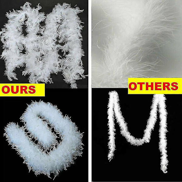 Garland Bryllupsdekoration Fluffy Feather Boa Garland Til Juletræ Feather Boa 1 Bd