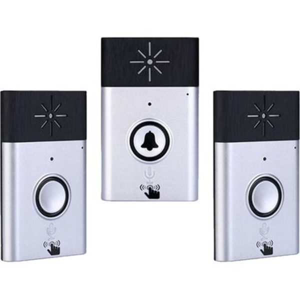 Smart trådløst stemmeintercom - Døråpningssystem for innendørs/utendørs - Sølv.