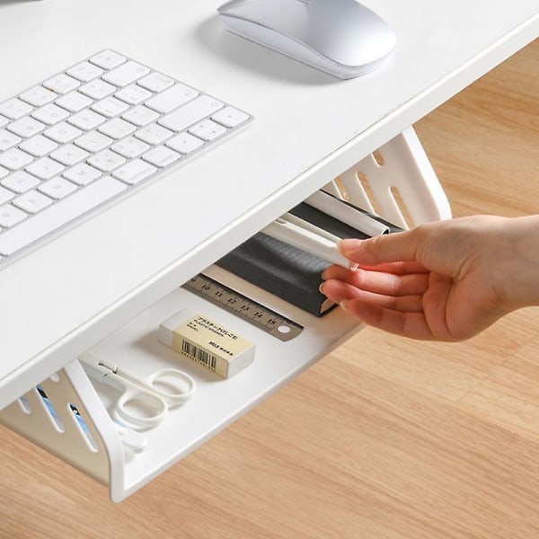 Japansk enkel hängande förvaringslåda under skrivbord gömd typ förvaring Kökshållare Self Stick Organizer