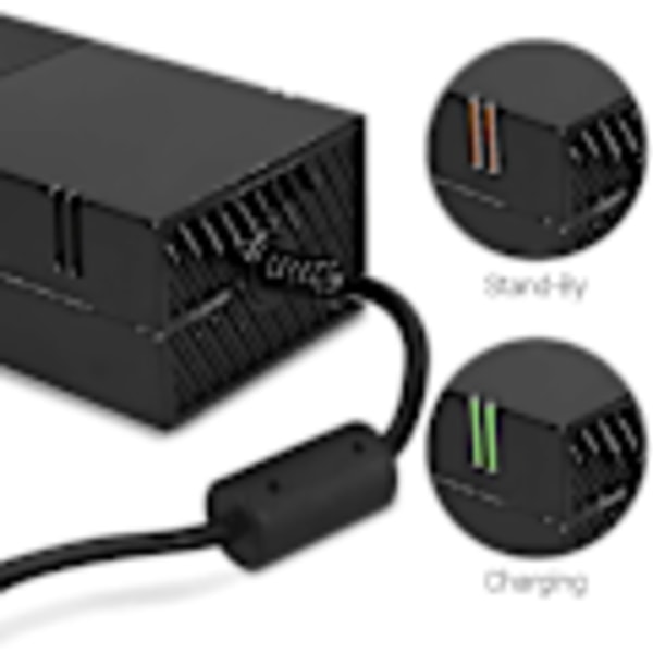Xbox One Strømadapter, [Oppgradert Versjon] Xbox AC Adapter Erstatningslader Strømforsyning for Microsoft Xbox One, Spenning 100-240V