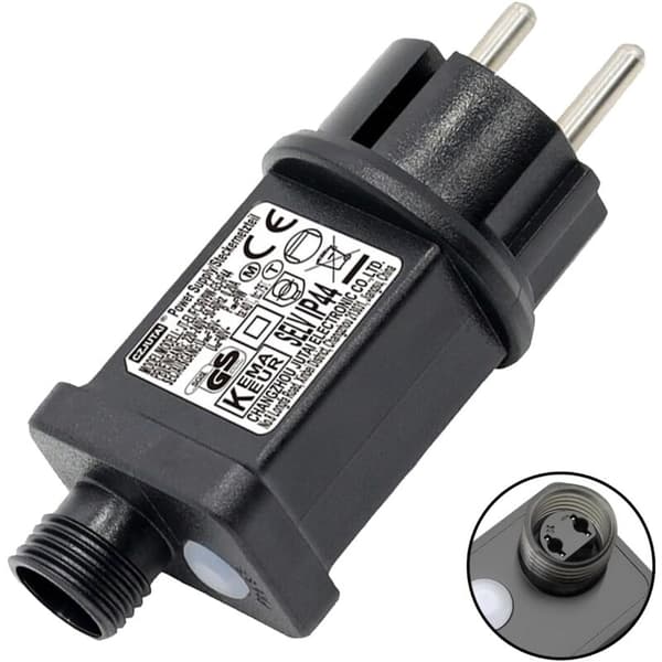 31V 6W Lyslenkeblink – 9 Lysmoduser med Timer – IP44 Vanntett for Utendørsbelysning – LED-transformator