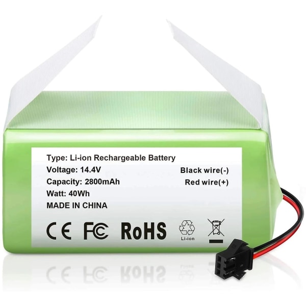 14,4v 2800mah lithium-ion-batteri kompatibelt med Ecovacs Deebot N79s, N79, Dn622, Eufy Robovac 11,11s