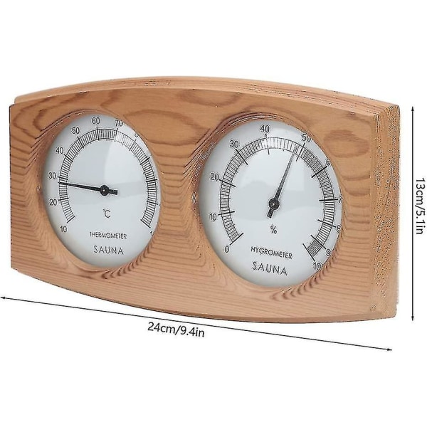 Sauna termometer 2 i 1 træ termo hygrometer termometer hygrometer damp sauna tilbehør-f