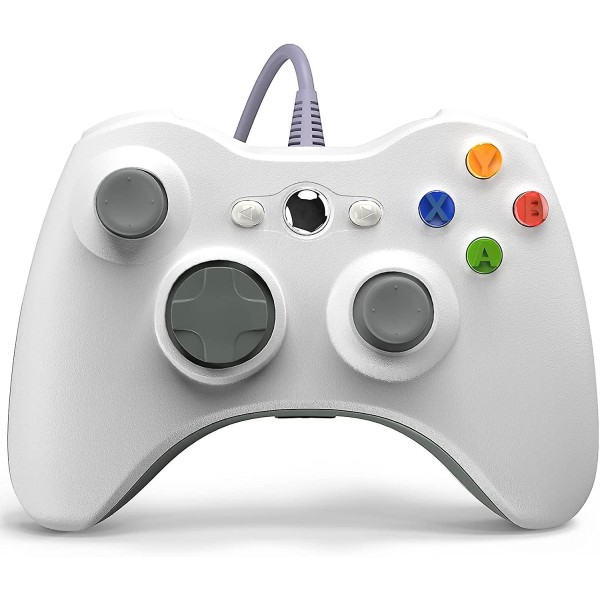 Kabelansluten kontroll för Xbox 360, Yaeye spelkontroll för 360 med dubbelvibrationsturbo kompatibel med Xbox 360/360 Slim och PC Windows 7,8,10,11