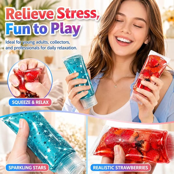 2 st tandkräm Squishy Leksak, Långsamt Stigande Squishy Fidget Leksaker för Vuxna