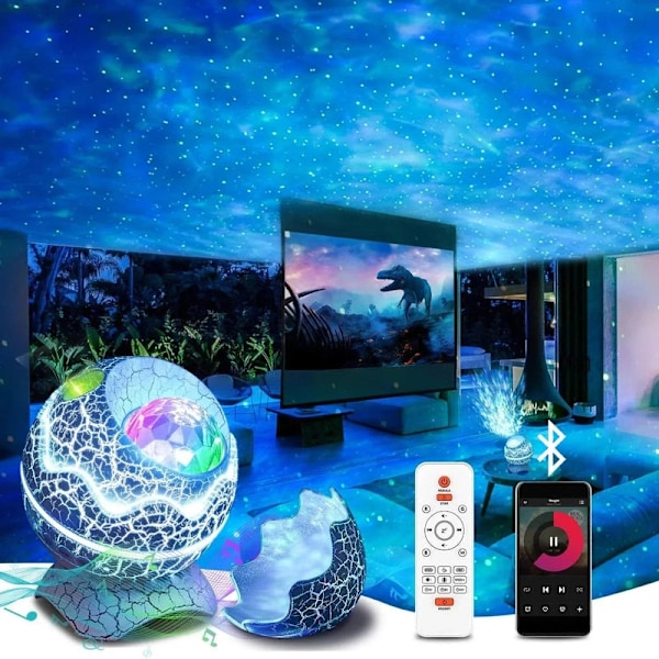 Dinosaur Æg Galaxy Projektor – Magisk Stjerneklar Natlampe