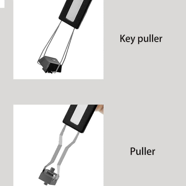 Keycap puller metall verktøy for fjerning av nøkkelhette for mekanisk tastatur stålfjerner--svart1574