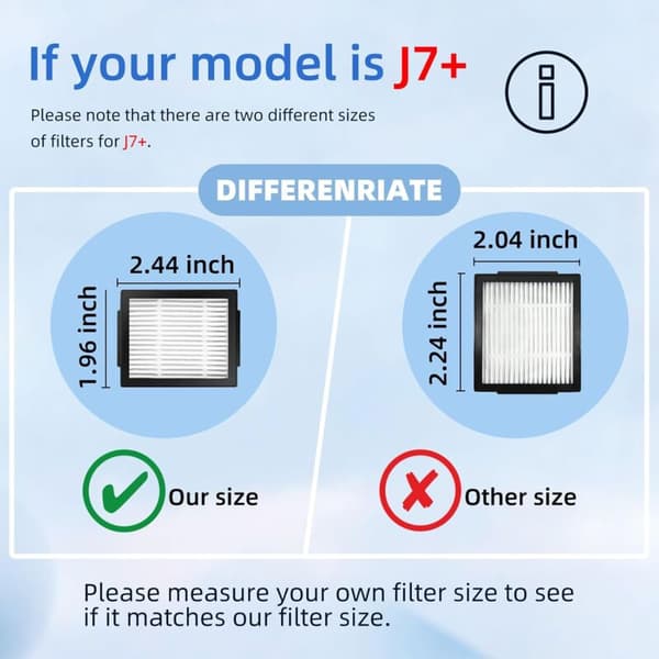12 stk. vakuumfilter passer til iRobot E/I/J-serien i1/i3/i5/i6/i7/E5/E6/J7