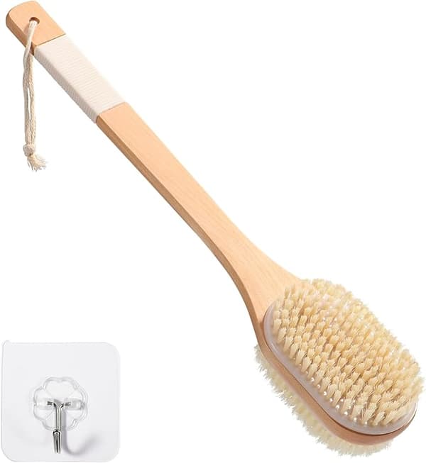 Selkäharja 43 cm pitkällä varrella ja luistamattomalla kahvalla