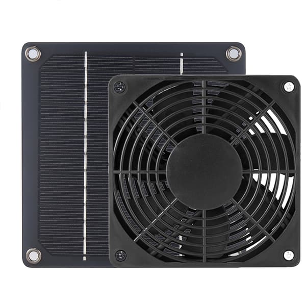 Solpanel Udstødningsventilator, 3W 12V Bærbar Udstødningsventilator til Drivhuse, Kæledyrshuse, Hønsehus