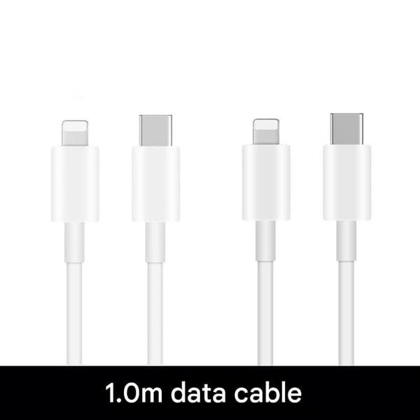 2-pakning USB-C til Lightning-kabler for iPhone hurtigladere, 1 m, hvit