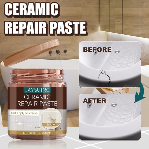 Keramikpasta Effektiv kakelreparationspasta för reparation av tvättställ i badrum