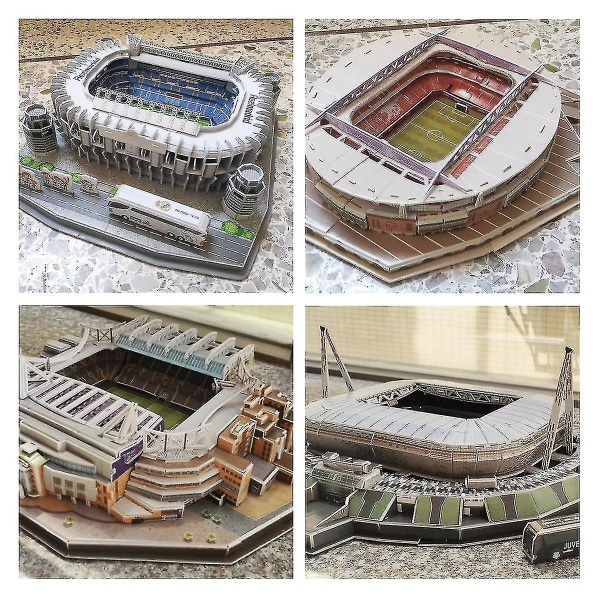 3d tredimensionellt pussel fotbollsplan pussel 3d pussel stadion papper konstruktion modell barn pussel leksaker