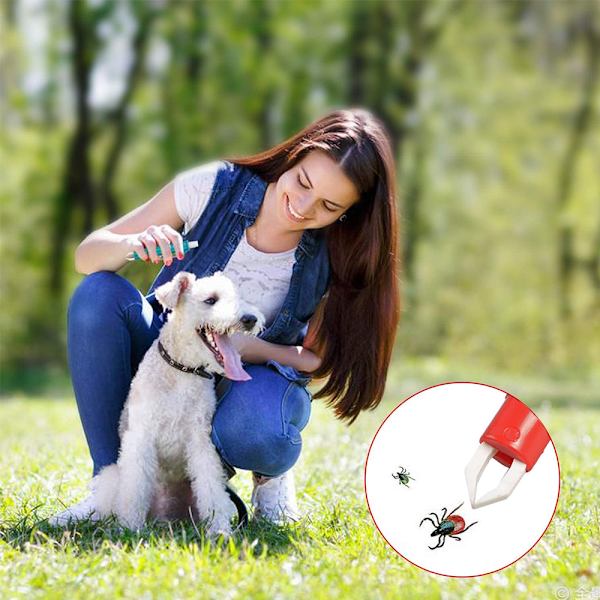 Flåtfjerner, flåtfjerner, flåttang, flåtfjerner til hunde og katte, rød