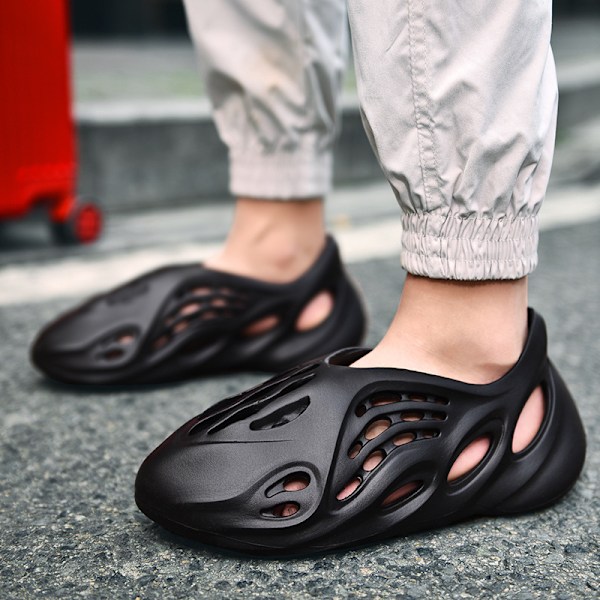 Unisex Badesko Sport Sandaler Sommer Bruse Slippers Sort 39