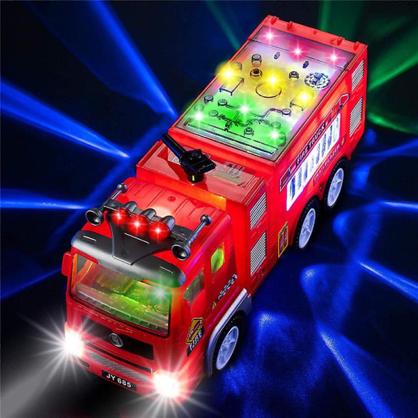 Elektrisk brandbil barnleksak med lampor låter brandbilleksak för barn