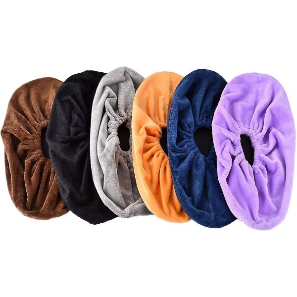 Pairs Washable Shoe Covers Reusable Cloth Overshoe Slipper With Flannel Slipper For Home/office/computer