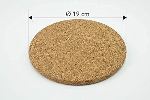 Sett med 3 korkgryteunderlag 19 cm diameter