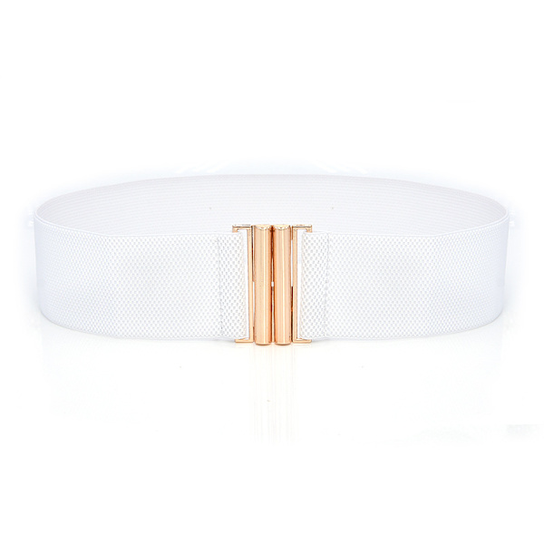 3-pack elastiska dam bälten, brett elastiskt midjeband, spänne