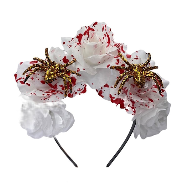 Halloween Blomsterhovedbånd Peony Hovedbånd Lolitastyle Kostume Hovedbeklædning Party Props Goths Håredekorations Kvinder Garland