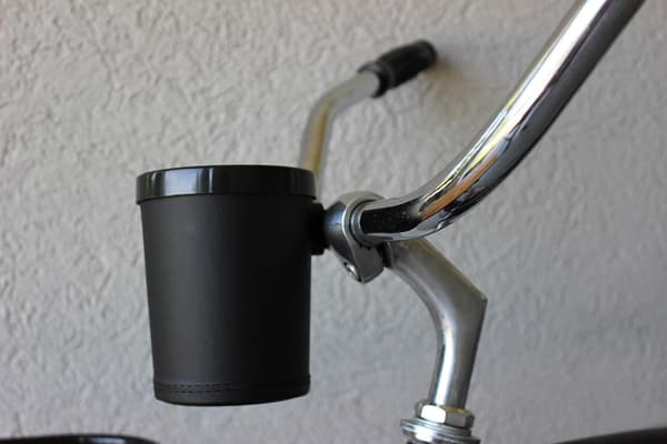 Den helt sorte cykelkopholder til strandcruiser-cykel, styr, sort