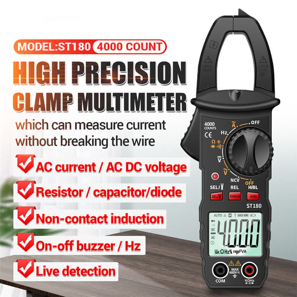 Tangmultimeter AC&DC Digitalt Tangmeter Strømtang Tangamperemeter TRMS