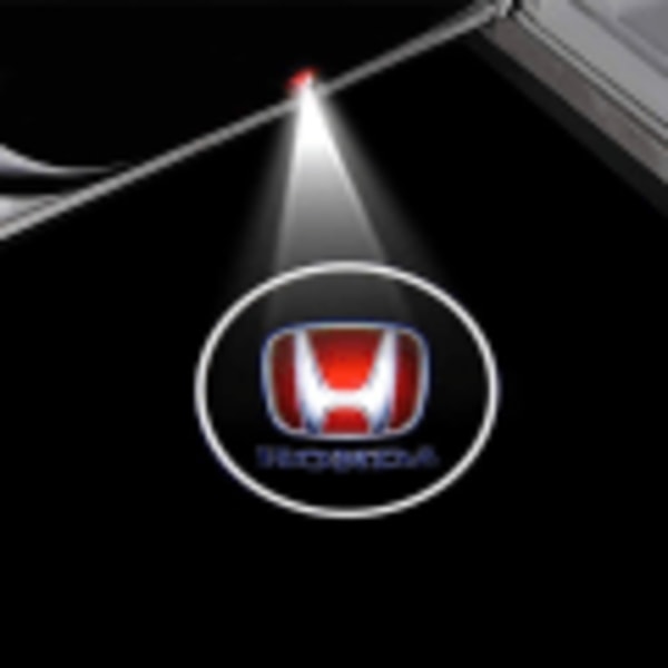 2 stk. for Honda Trådløs Dør Logo Lys LED HD Velkomst Ghost Projektor Lys for Honda Bil