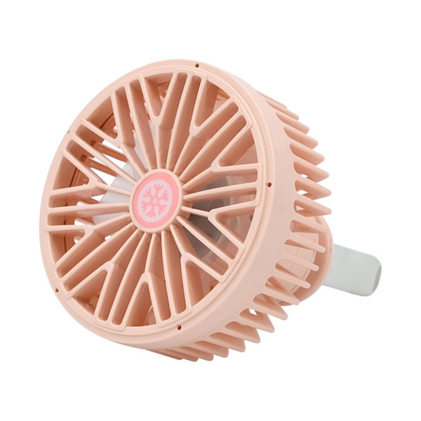 3-växlad USB-bilfläkt för bilventilationsfäste, bilkylare för sedan SUV-fordon, med LED-ljus, rosa