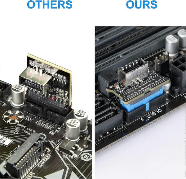 Datorhuvudkort Usb 3.0 19pin Till 3.1 Typ-c Panel Er Typ-e Adapter 20 Till 19 Pin Expans