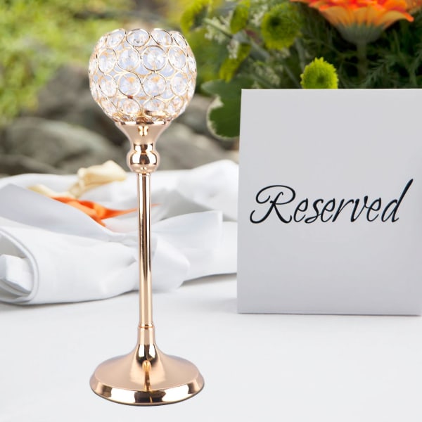 Guld krystal lysestage hul minimalistisk udsøgt krystal lysestage til bryllupsfest hjemmedekoration