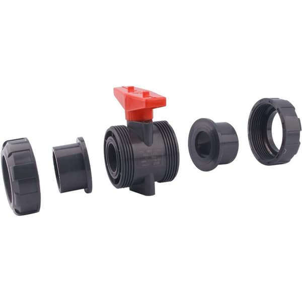 40 mm PVC trykkventil – Lim – Kuleventil – Kvart omdreining – EPDM O-ringer for langvarig tetting