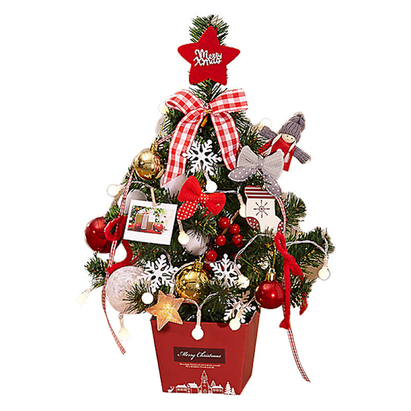 Julepynt Desktop Juletre Ornament Xmas 60cm Hjem Nyttår Lysende Festival Miniatyr 1