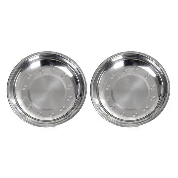 Hundskålar Kattskålar (Rostfria skålar, Disk 2-pack), 22CM