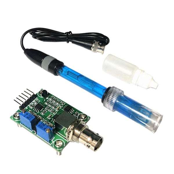 PH 0-14 Værdi Detektor Regulator Sensor Modul Med PH Elektrode Probe BNC