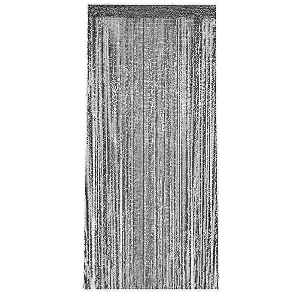 Tråder, frynser, fransk vindu, gardinhøyde 200 cm, 100x200 cm, svart, polyester, 1 element