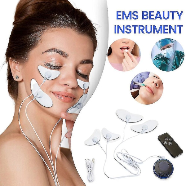 Ems Massager Facial Body Muskel Stimulator Med Elektrode Ansigt Kind Slankende Skønhedsinstrument
