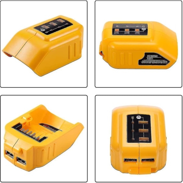 Dcb090 USB-adapterersättning för alla Dewalt 10,8v/14,4v/18v Li-ion-batterier USB-laddare Power Insert för Dewalt Xr Max Dcb200 Dcb201 Dcb180 Dcb120