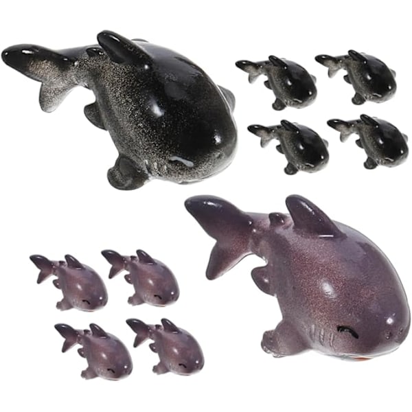 10 mini animal models, mini DIY glass container crafts, decorative mini sharks