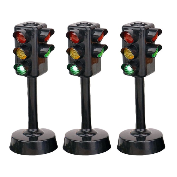 3st Trafiksignaler Lampa Toy Trafikljus Toy Kid tidig utbildning Leksaker