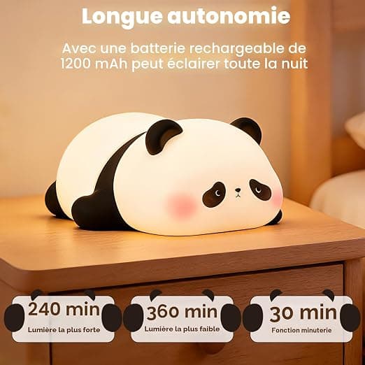 Søt Panda Nattlampe, Nattbordslampe av Matkvalitet