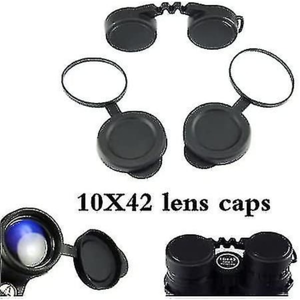 10x42 gummilinsehætter til kikkert + regnskærm, objektive optikbeskyttelsesdæksler411